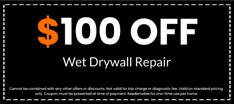 Discounts on Wet Drywall Repair